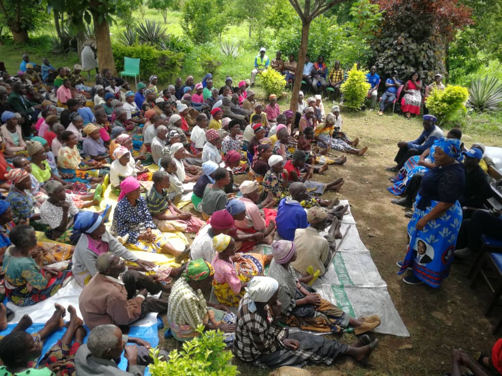 christimass celebration with elderly